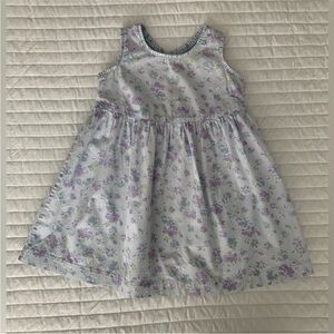 Cherokee Dress Sundress Floral Ruffle Sleeveless Blue Purple Girls Size 3T